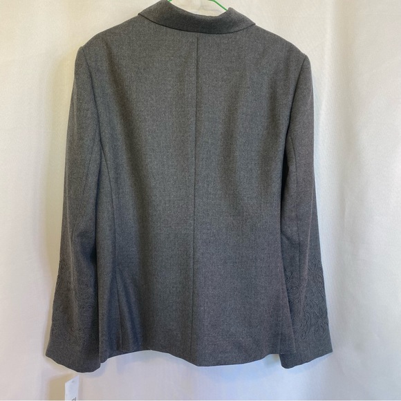 Pendleton NWT Gray Embroidered Wool Jacket Size 16 - Picture 4 of 11